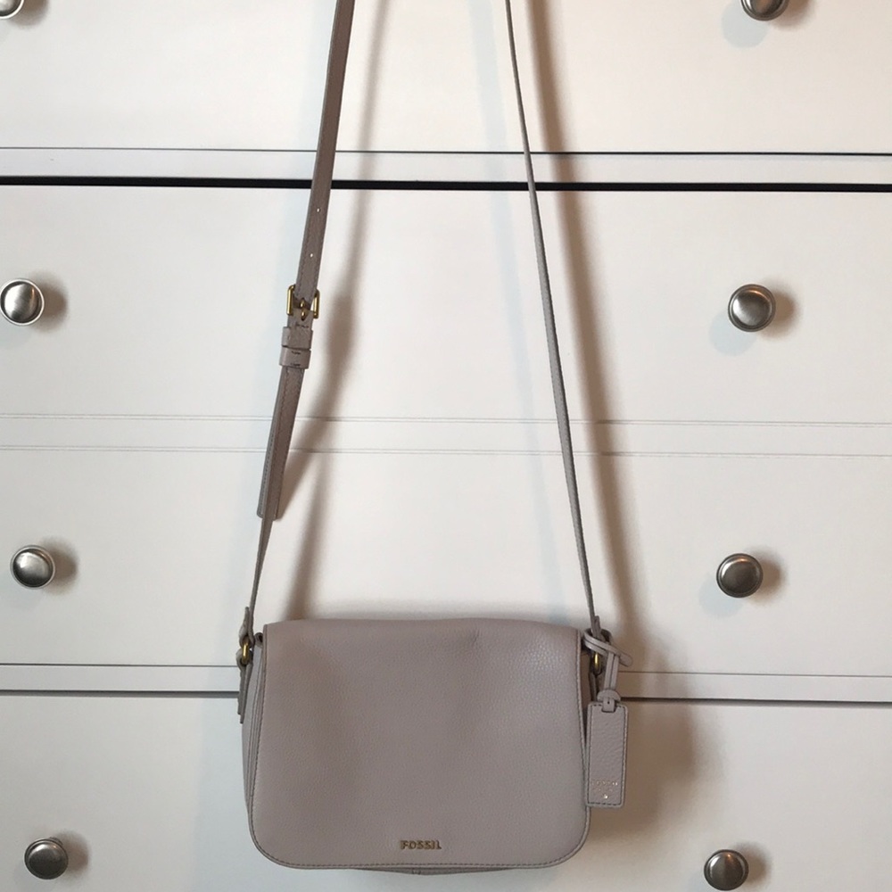 Gray Fossil Crossbody